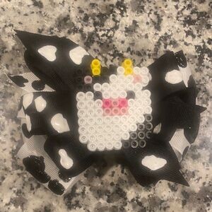 Cute Cow-Themed Kids Hair Bow